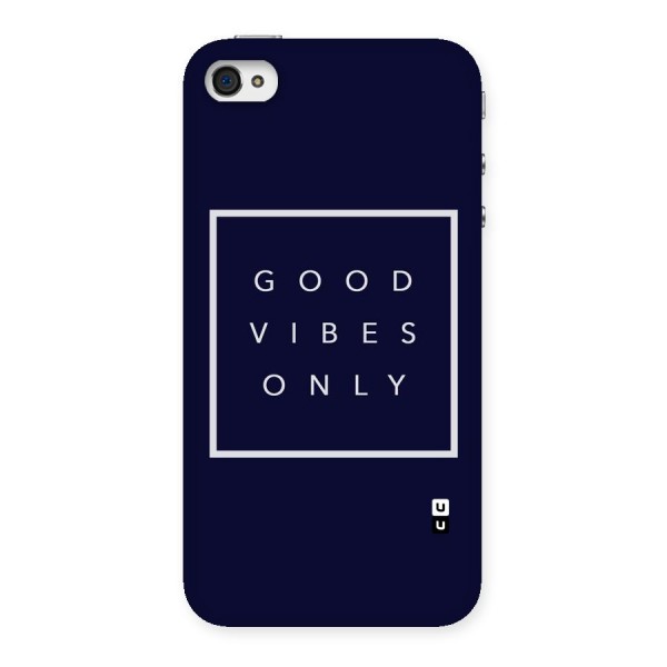 Blue White Vibes Back Case for iPhone 4 4s