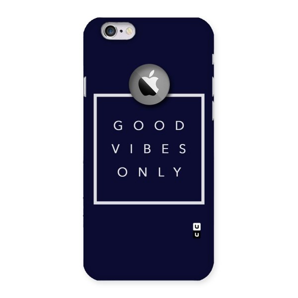 Blue White Vibes Back Case for iPhone 6 Logo Cut