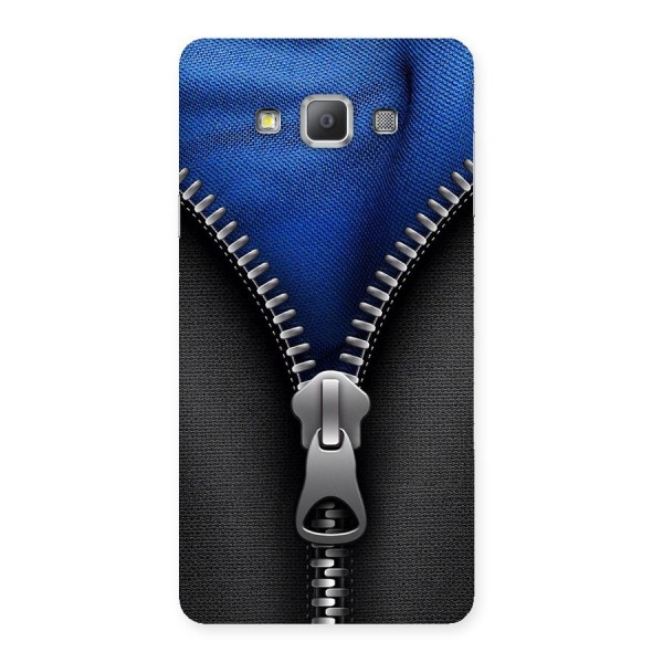 Blue Zipper Back Case for Galaxy A7