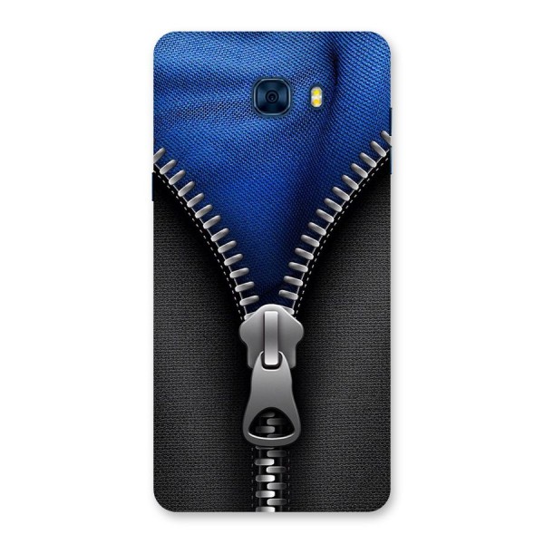 Blue Zipper Back Case for Galaxy C7 Pro