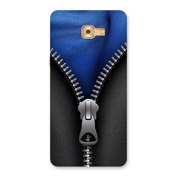 Blue Zipper Back Case for Galaxy C9 Pro