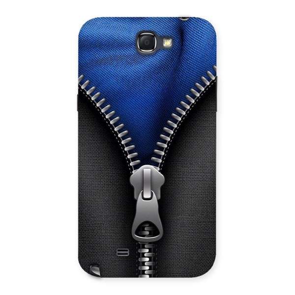 Blue Zipper Back Case for Galaxy Note 2