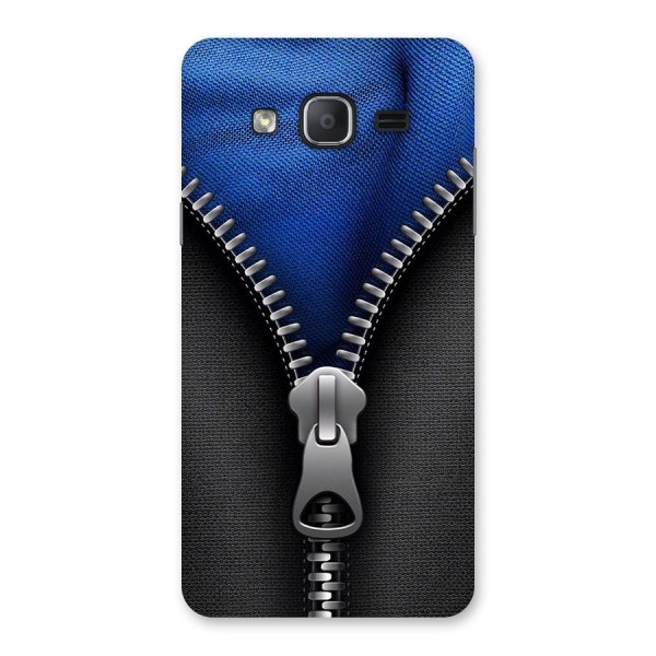 Blue Zipper Back Case for Galaxy On7 Pro