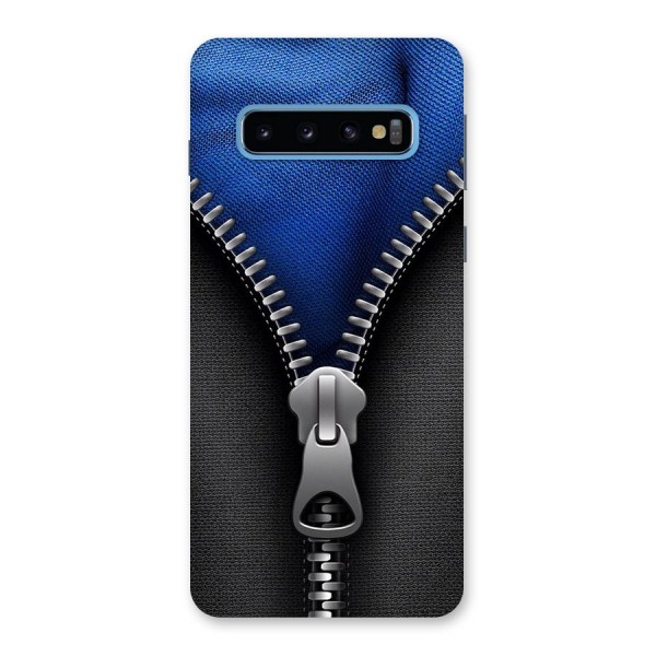 Blue Zipper Back Case for Galaxy S10