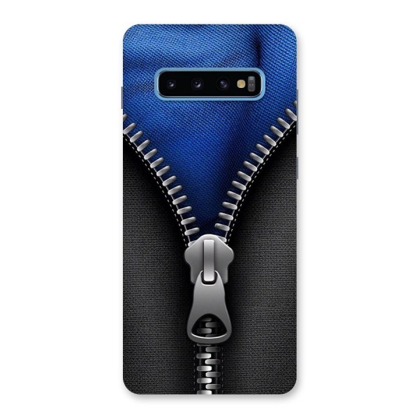 Blue Zipper Back Case for Galaxy S10 Plus