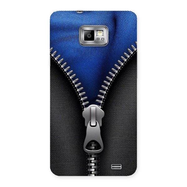 Blue Zipper Back Case for Galaxy S2