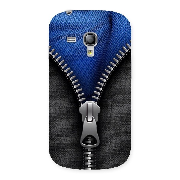 Blue Zipper Back Case for Galaxy S3 Mini