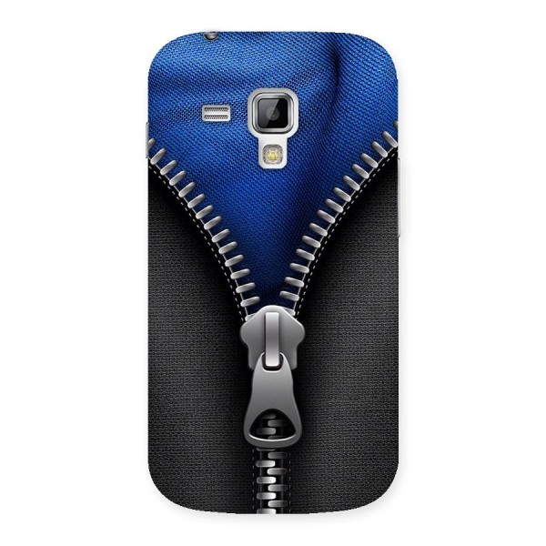 Blue Zipper Back Case for Galaxy S Duos