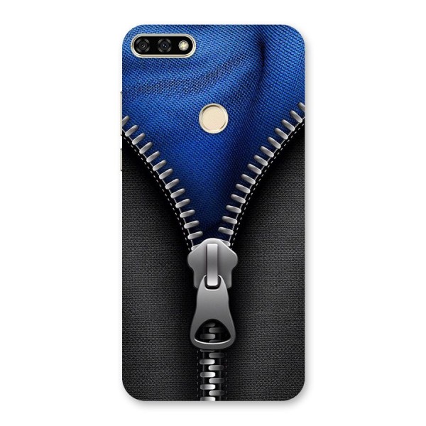 Blue Zipper Back Case for Honor 7A