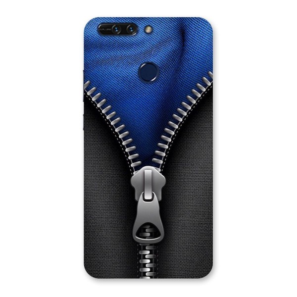 Blue Zipper Back Case for Honor 8 Pro