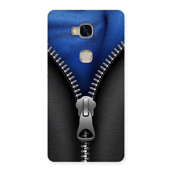 Blue Zipper Back Case for Huawei Honor 5X