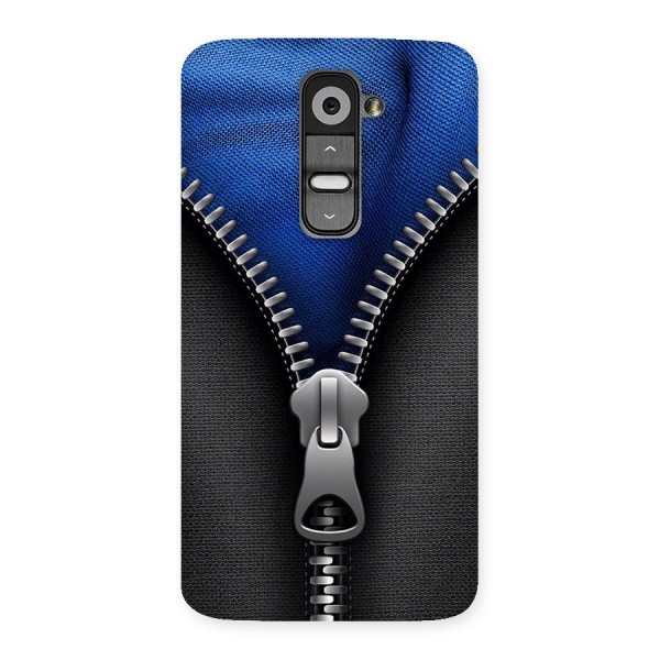 Blue Zipper Back Case for LG G2