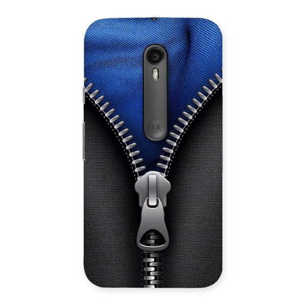 Blue Zipper Back Case for Moto G3