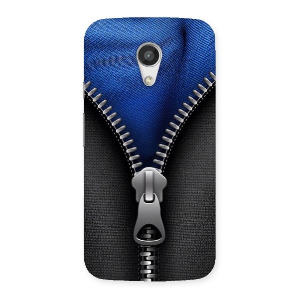 Blue Zipper Back Case for Moto G 2nd Gen