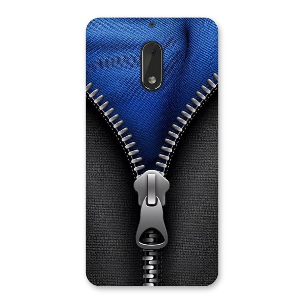 Blue Zipper Back Case for Nokia 6