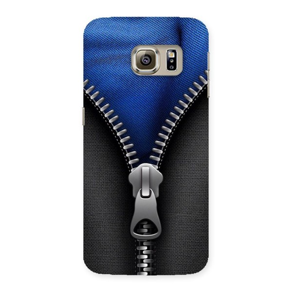 Blue Zipper Back Case for Samsung Galaxy S6 Edge