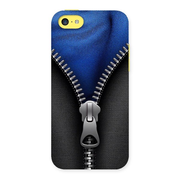 Blue Zipper Back Case for iPhone 5C