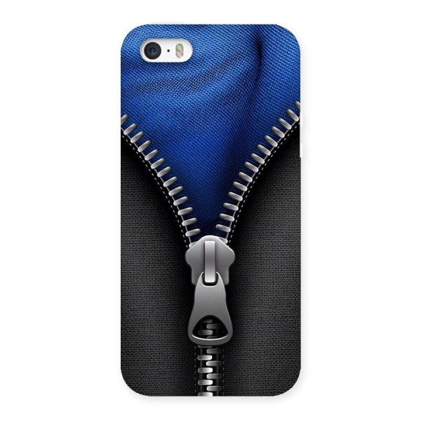 Blue Zipper Back Case for iPhone 5 5S