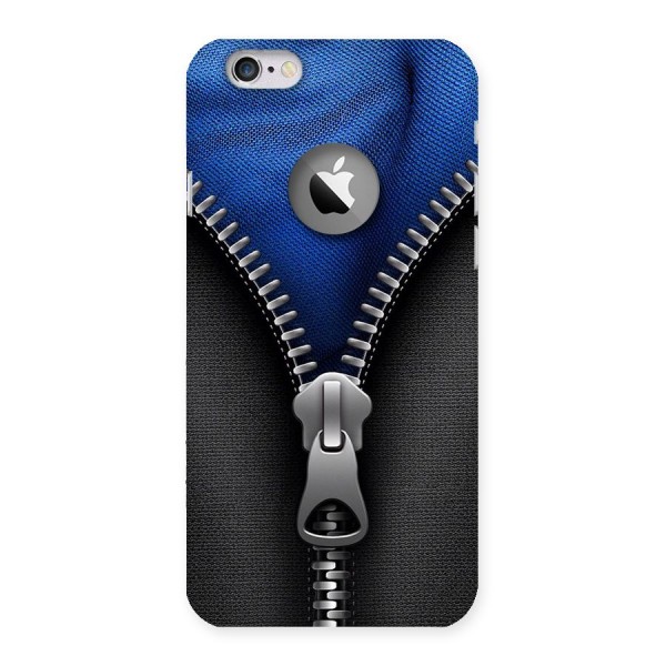 Blue Zipper Back Case for iPhone 6 Logo Cut