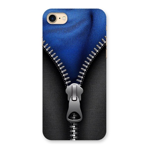 Blue Zipper Back Case for iPhone 7