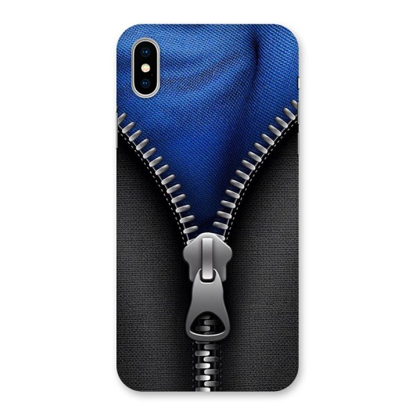 Blue Zipper Back Case for iPhone X