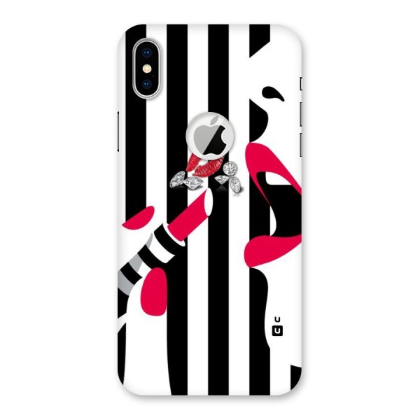 Bold Woman Back Case for iPhone XS Logo Cut