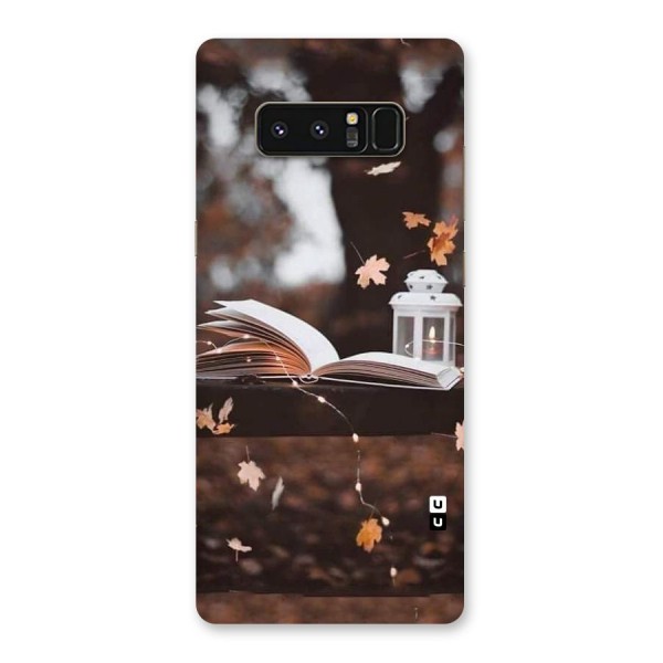 Book and Fall Leaves Back Case for Galaxy Note 8