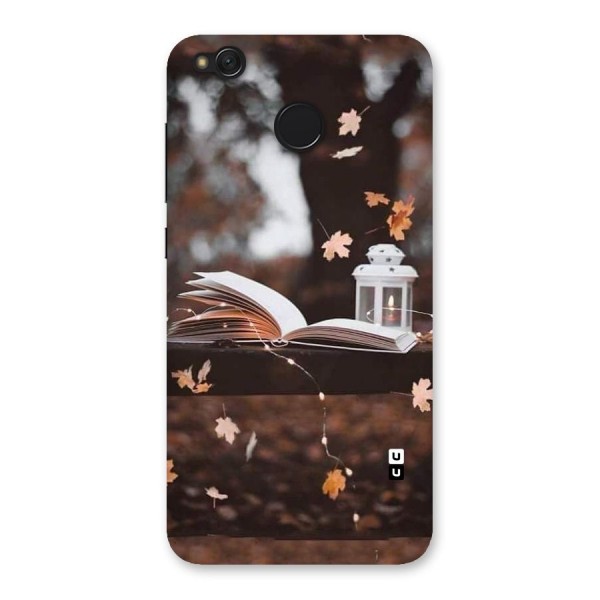 Book and Fall Leaves Back Case for Redmi 4