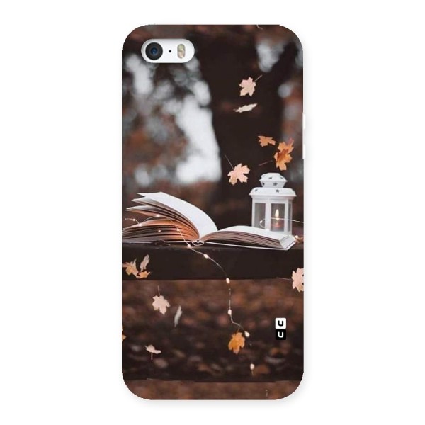 Book and Fall Leaves Back Case for iPhone 5 5S