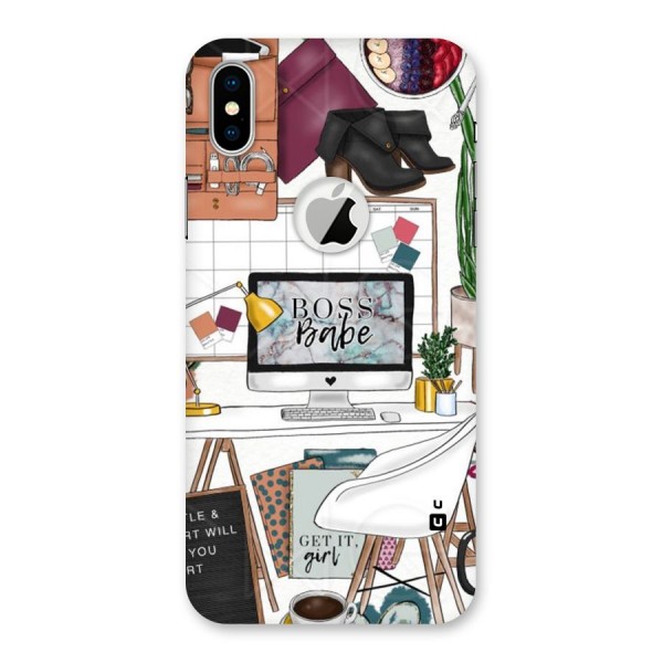 Boss Babe Back Case for iPhone X Logo Cut
