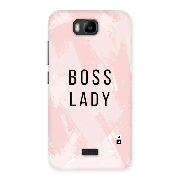 Boss Lady Pink Back Case for Honor Bee