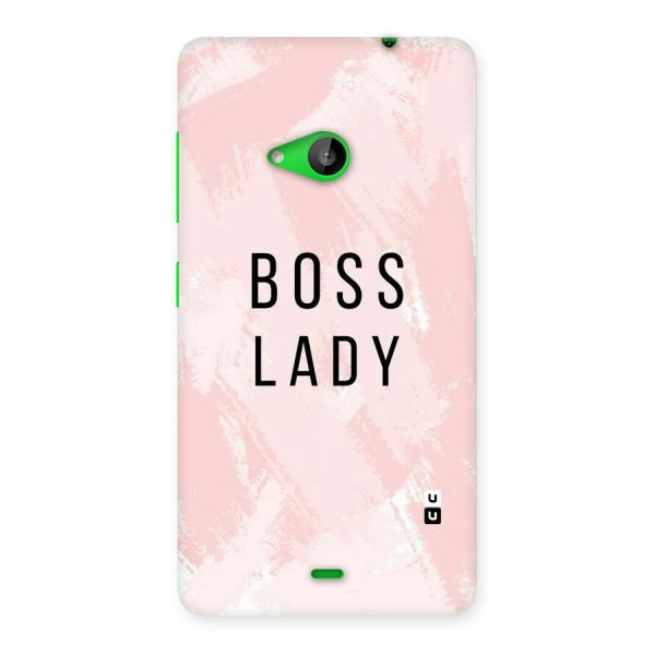 Boss Lady Pink Back Case for Lumia 535