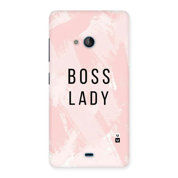 Boss Lady Pink Back Case for Lumia 540