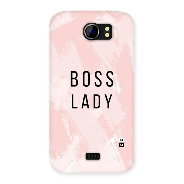 Boss Lady Pink Back Case for Micromax Canvas 2 A110