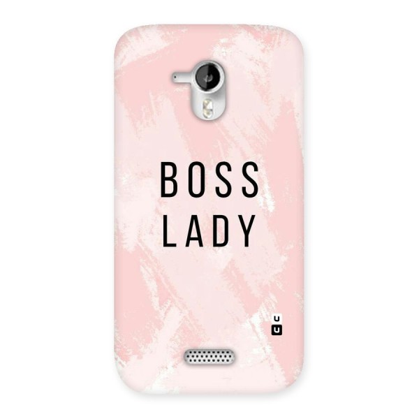 Boss Lady Pink Back Case for Micromax Canvas HD A116