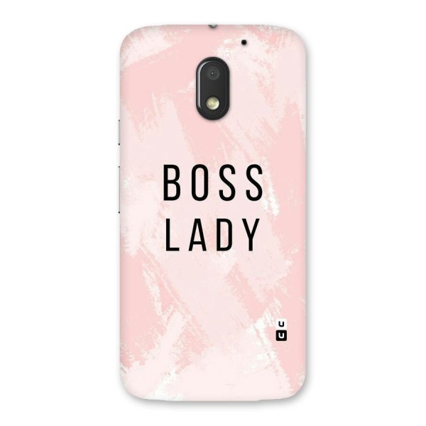 Boss Lady Pink Back Case for Moto E3 Power