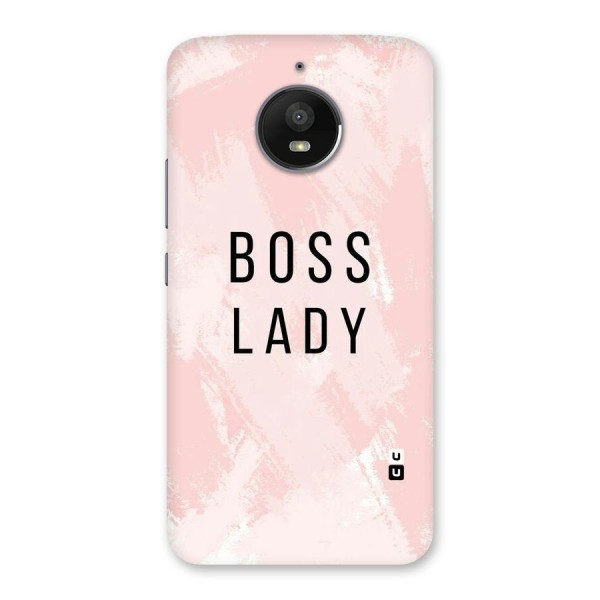 Boss Lady Pink Back Case for Moto E4 Plus