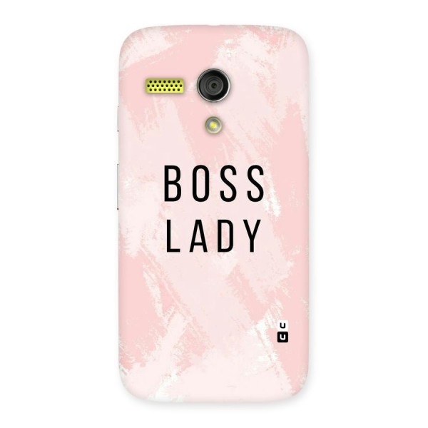 Boss Lady Pink Back Case for Moto G
