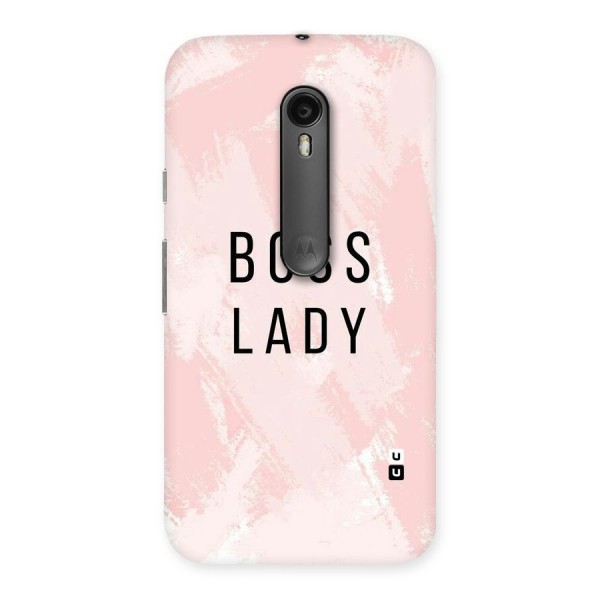 Boss Lady Pink Back Case for Moto G3