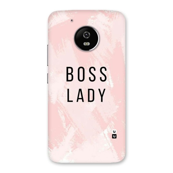 Boss Lady Pink Back Case for Moto G5