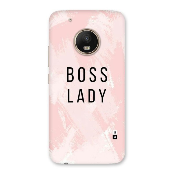 Boss Lady Pink Back Case for Moto G5 Plus