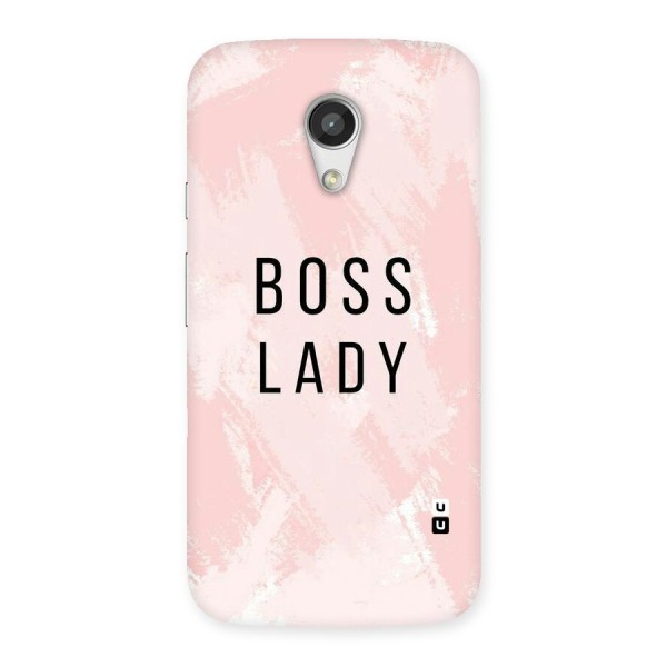 Boss Lady Pink Back Case for Moto G 2nd Gen