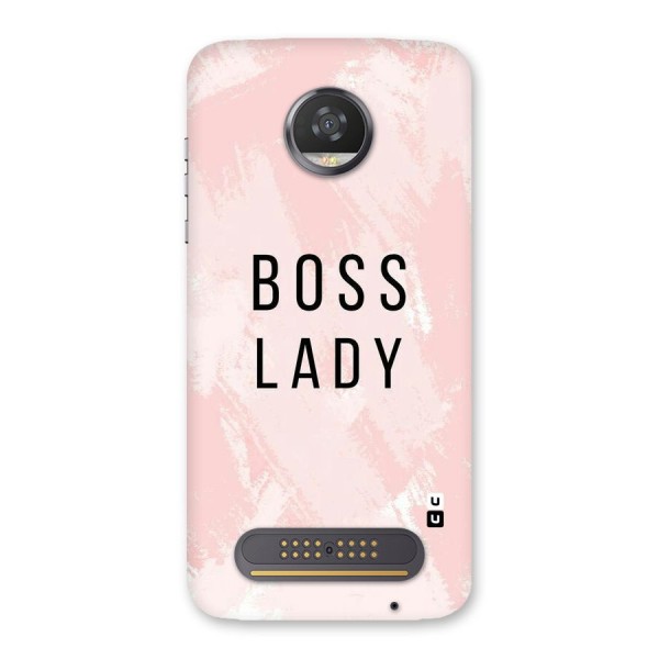 Boss Lady Pink Back Case for Moto Z2 Play