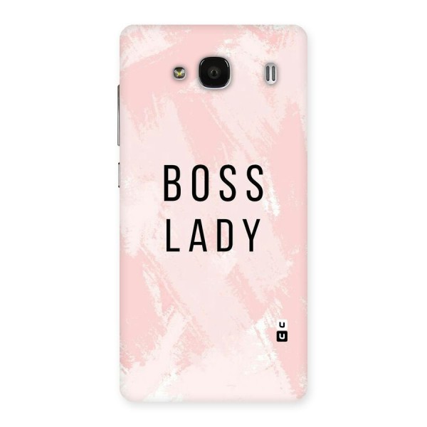Boss Lady Pink Back Case for Redmi 2 Prime