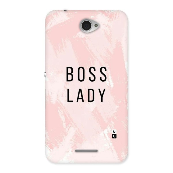 Boss Lady Pink Back Case for Sony Xperia E4