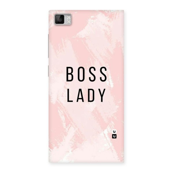 Boss Lady Pink Back Case for Xiaomi Mi3