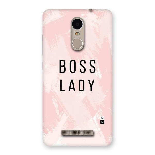 Boss Lady Pink Back Case for Xiaomi Redmi Note 3