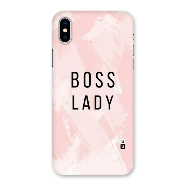 Boss Lady Pink Back Case for iPhone X