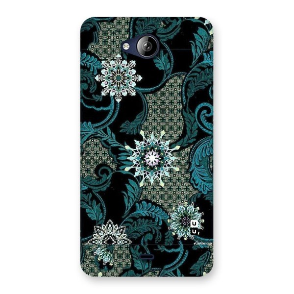 Bottle Green Floral Back Case for Canvas Play Q355