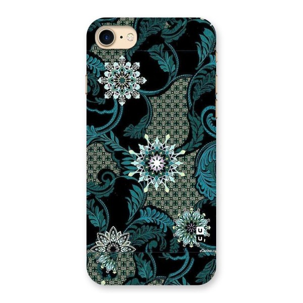 Bottle Green Floral Back Case for iPhone 7